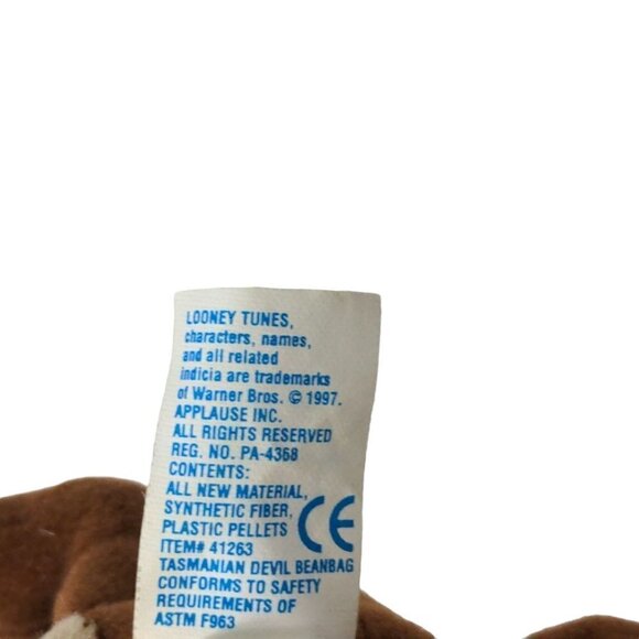 Vintage 1997 Applause Taz Tasmanian Devil Plush 6.5" - Picture 6 of 6